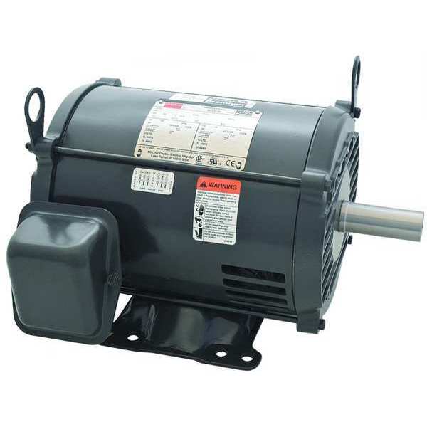 3-Phase General Purpose Motor, 3 HP, 182/4T Frame, 208-230/460V AC Voltage, 1,770 Nameplate RPM