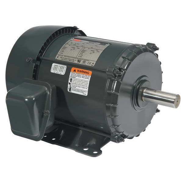 3-Phase General Purpose Motor, 3 HP, 182T/4T Frame, 208-230/460V AC Voltage, 3,540 Nameplate RPM