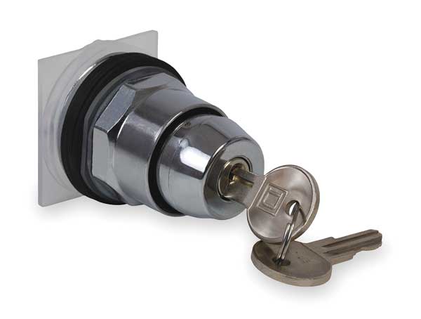 Non-Illum Selector Swtch, 30mm, 3 Pos, Keyd