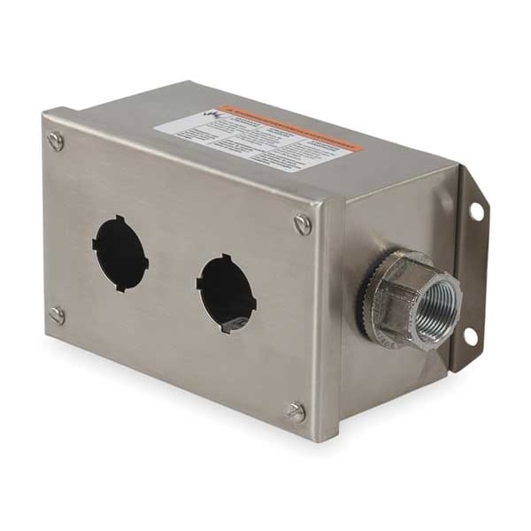 Pushbutton Enclosure, 7.74 in. H, 2 Holes