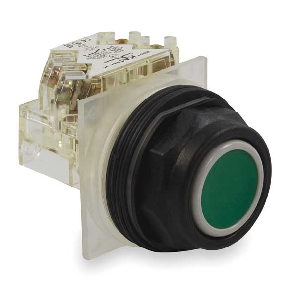 Non-Illuminated Push Button, 30 mm, 1NO/1NC, Green