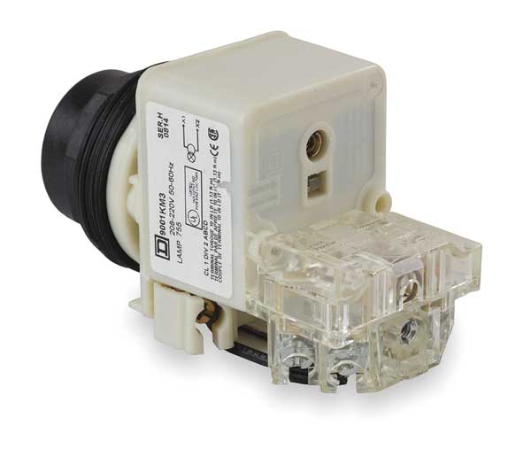 Push to Test Pilot Light, Clear, Incand
