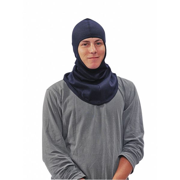 Flame Resistant UltraSoft Knit Hood, 12 cal/sq cm, NFPA 70E Arc-Rated, FR Balaclava, Navy, One Size