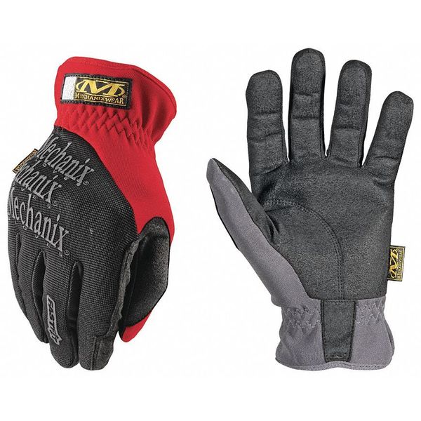Mechanics Gloves, L, Red, Anatomically Designed Two-Piece Palm, Form Fitting Trek Dry(R)