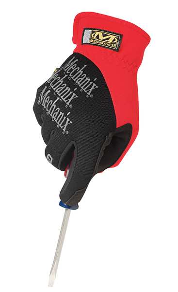 Mechanics Gloves, L, Red, Anatomically Designed Two-Piece Palm, Form Fitting Trek Dry(R)