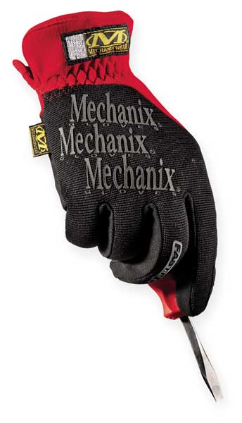 Mechanics Gloves, L, Red, Anatomically Designed Two-Piece Palm, Form Fitting Trek Dry(R)