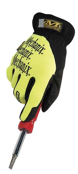 Mechanics Gloves, FastFit, TrekDry Material, High Dexterity, Black, Medium, 1 Pair