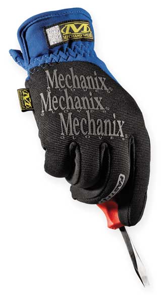 Mechanics Gloves, L ( 10 ), Blue, Synthetic Leather, Form Fitting Trek Dry(R)
