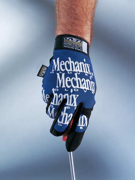 Mechanics Gloves, 2XL, Blue, Seamless, Form Fitting Trek Dry(R)