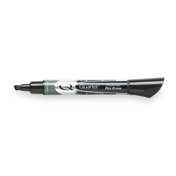Dry Erase Marker Set, Chisel Tip, Black, PK12