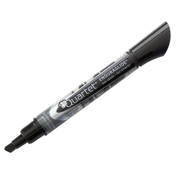 Dry Erase Marker Set, Chisel Tip, Black, PK12