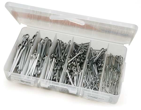 Cotter Pin Asst, Extend Prong, Zinc, 420 PC
