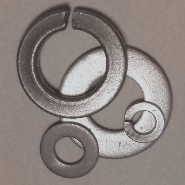 Flat and Split Lock Washer Assortment, Steel, Zinc Finish, 232 PCS