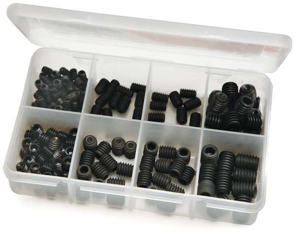 Set Screw Assortment, Alloy Steel, Black Finish Finish