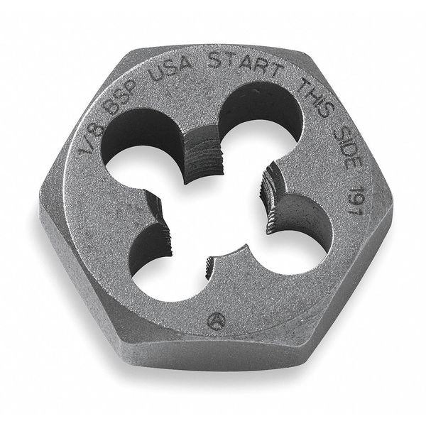 Hex Die, High Carbon Steel, RH, 12-24
