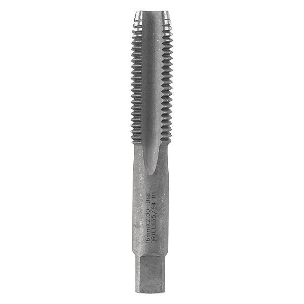 Straight Flute Hand Tap , M12-1.50 , Plug , 4 Flutes, UNC