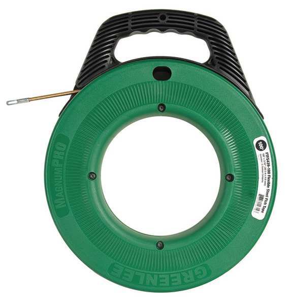 Fish Tape, 3/16 In x 100 ft, Flex. Steel