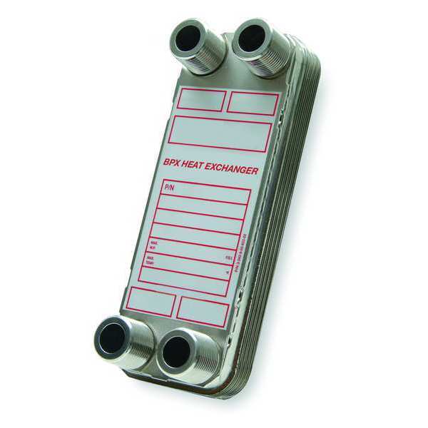 Heat Exchanger, 20 Plates, 0.0159 Gal/Chnl