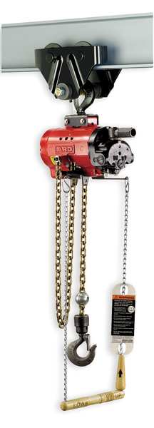 Air Chain Hoist, 275 lb. Cap., 10 ft. Lift
