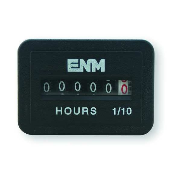DC Hour Meter, 6-Digit, Flush Rectangular