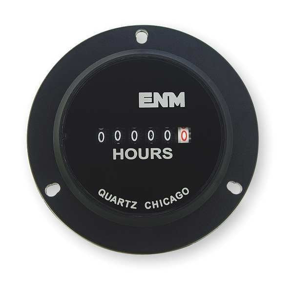 Hour Meter, Electrical, 3-Hole, Flange