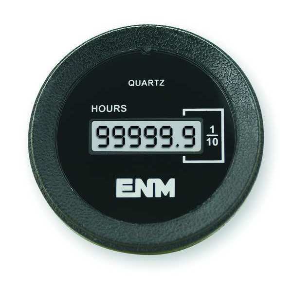 Hour Meter, LCD, Flush Round, Remote Signal
