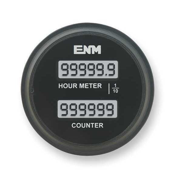 Hour Meter/Counter, LCD, 6Digit, 8-32 VDC