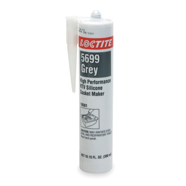 Oil and Water-Resistant, Noncorrosive RTV Silicone Gasket Maker, 300 mL, Gray