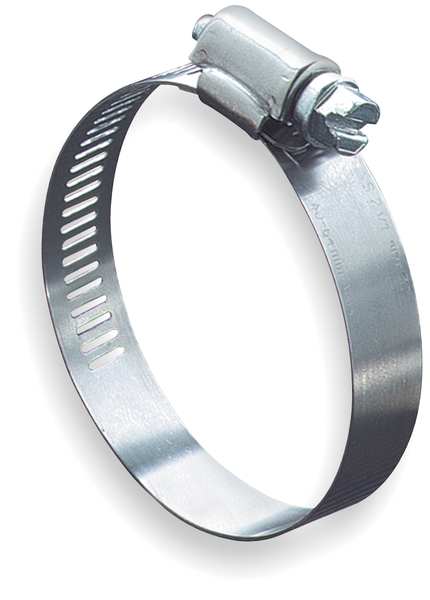 Worm Gear Hose Clamp, 3/8 to 7/8 in, 201 Stainless Steel, 6 SAE Number, 10 Pack