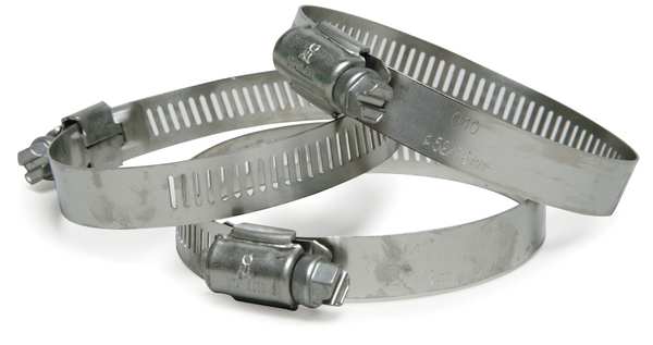 Hose Clamp, 1 to 3 In, SAE 40, SS, PK10, Metric Dia. Min.: 26 mm