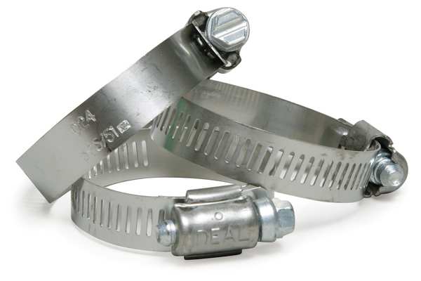 Hose Clamp, 1 to 2 In, SAE 24, SS, PK10