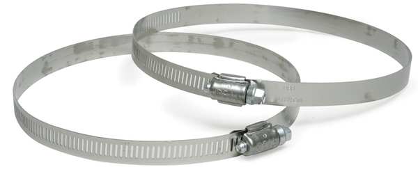 Hose Clamp, 4 to 6 In, SAE 88, SS, PK10