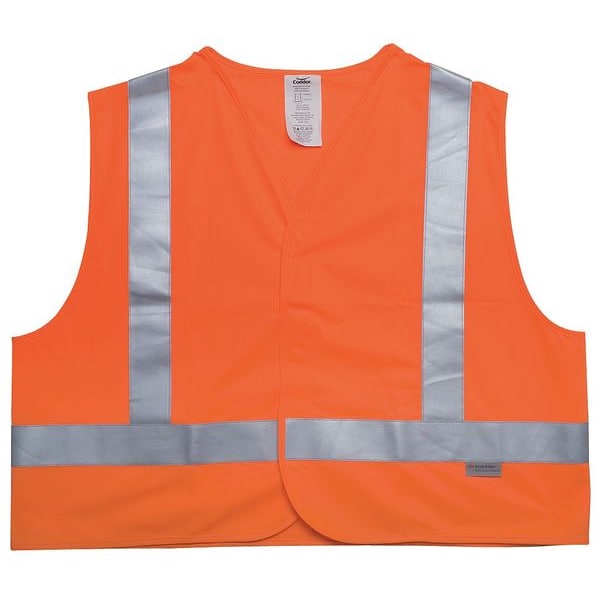 3XL Flame Resistant High Visibility Vest, Orange
