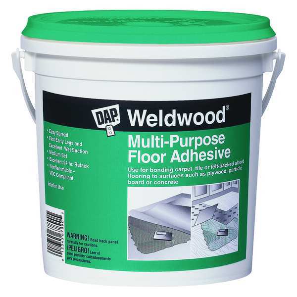 Floor Adhesive, Multi-Purpose Floor Series, Off-White, 1 gal, Pail