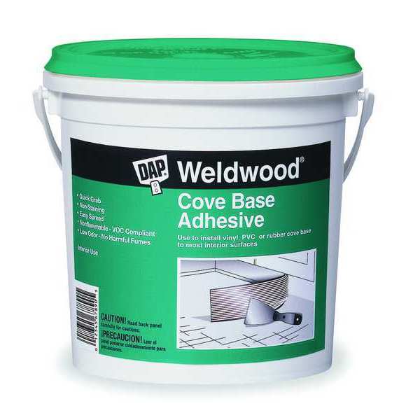 Construction Adhesive, Cove Base Series, Off-White, 1 gal, Pail