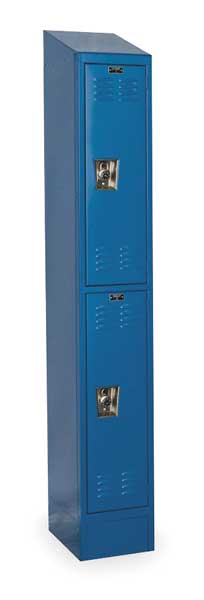 Wardrobe Locker, 12 in W, 12 in D, 82 in H, (1) Wide, (2) Openings, Marine Blue