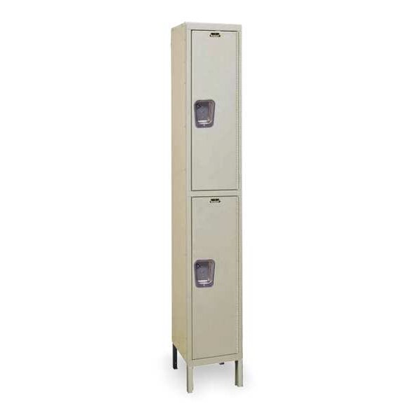 Wardrobe Locker, 12 in W, 12 in D, 78 in H, (1) Wide, (2) Openings, Tan