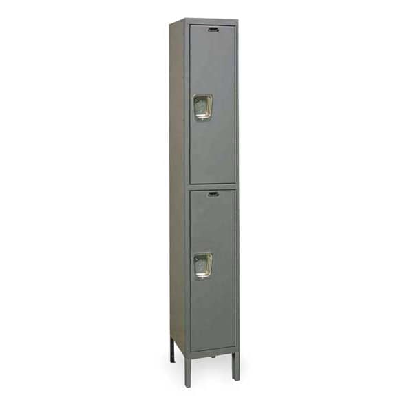 Wardrobe Locker, 15 in W, 18 in D, 78 in H, (1) Wide, (2) Openings, Dark Gray
