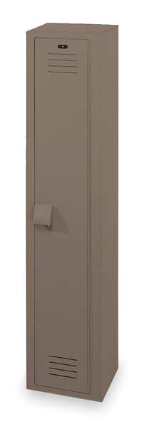 Wardrobe Locker, 12 in W, 18 in D, 72 in H, (1) Tier, (1) Wide, Toffee