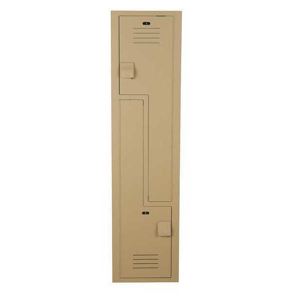Wardrobe Z Locker, 15 in W, 18 in D, 60 in H, (1) Wide, (2) Openings, Beige