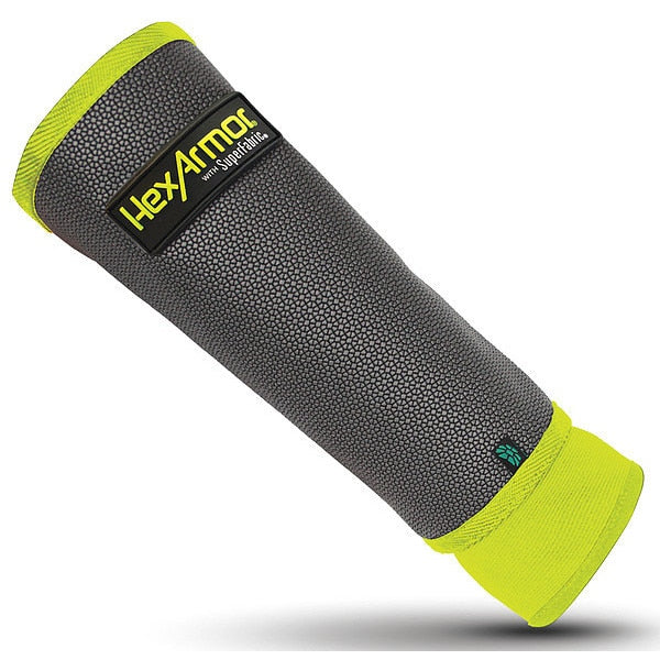 Cut Resistant Sleeve, Gray/Green, 3XL, 9