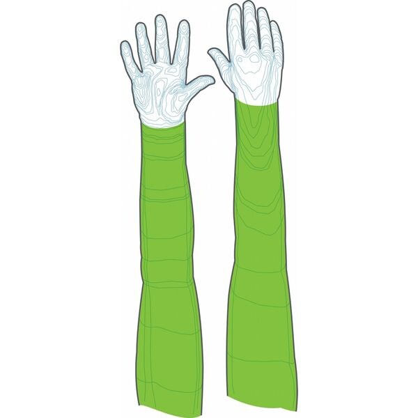 Cut-Resistant Sleeve, A7 Cut Level, Superfabric, Latex-Free, 19 in L, Black, XL