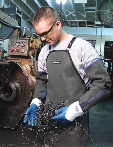 Cut-Resistant Sleeve, A7 Cut Level, Superfabric, Latex-Free, 19 in L, Black, Large