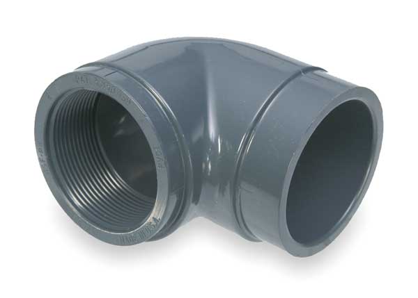 PVC Elbow, 90 Degrees, FNPT x Socket, 1 in Pipe Size