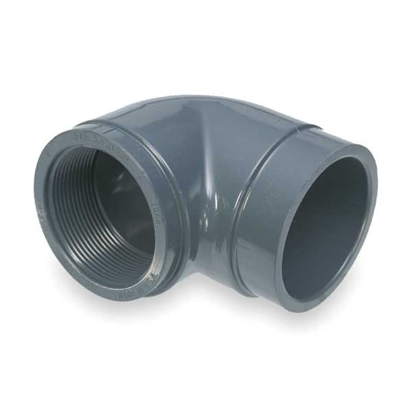 PVC Elbow, 90 Degrees, FNPT x Socket, 2 in Pipe Size