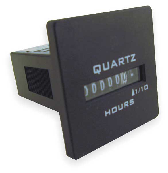 Hour Meter, Panel, Square, 10-80 VDC