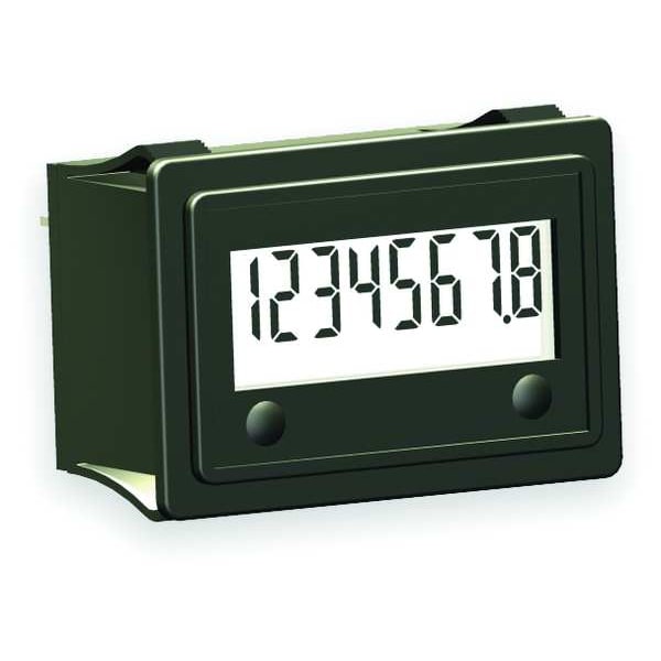 Hour Meter, Snap In Rectangular, LCD