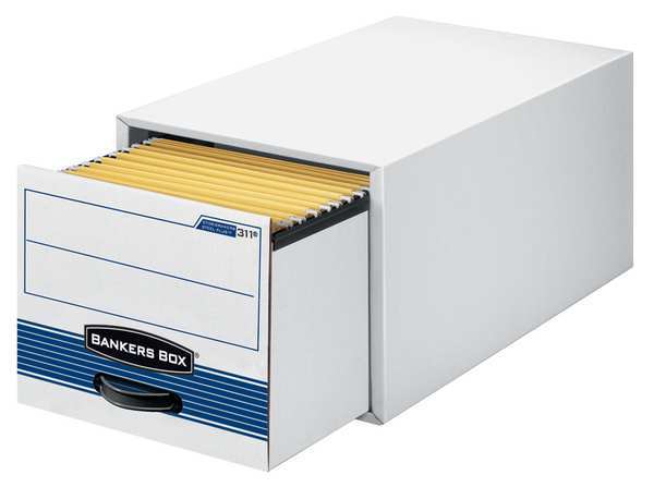 Banker Box, Drawer, Ltr, Wht/Blu, PK6