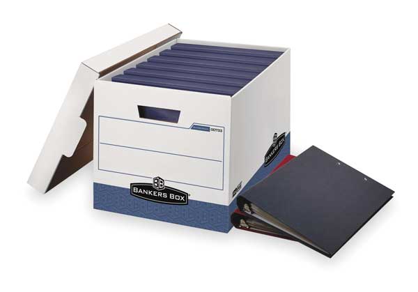 Banker Box, For Binder, Wht/Blu, PK12