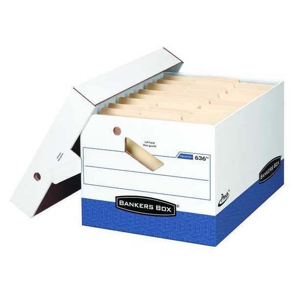 Banker Box, Ltr/Lgl, Wht/Blu, PK12